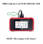 OBD II Cable Diagnostic Cable for LAUNCH CRP123E CRP129E